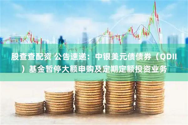 股查查配资 公告速递：中银美元债债券（QDII）基金暂停大额申购及定期定额投资业务